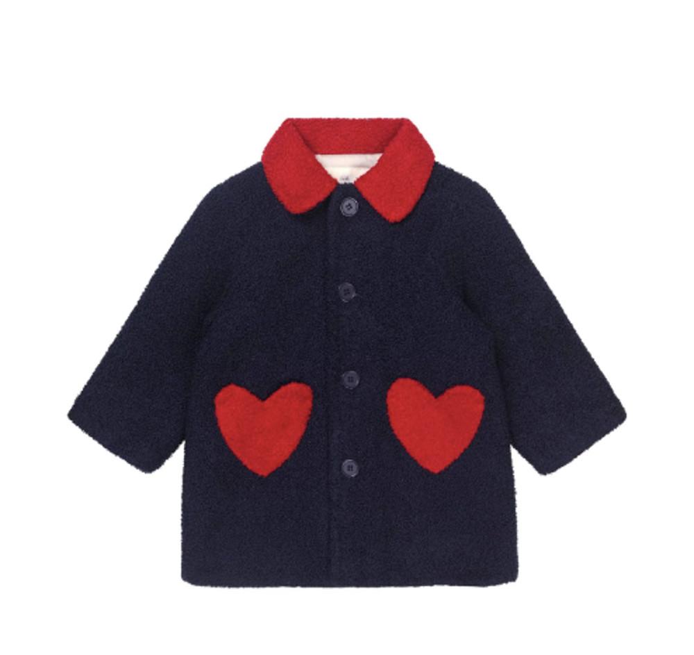 콩제슬래드 하트 코트 Konges slojd calin heart coat dark navy