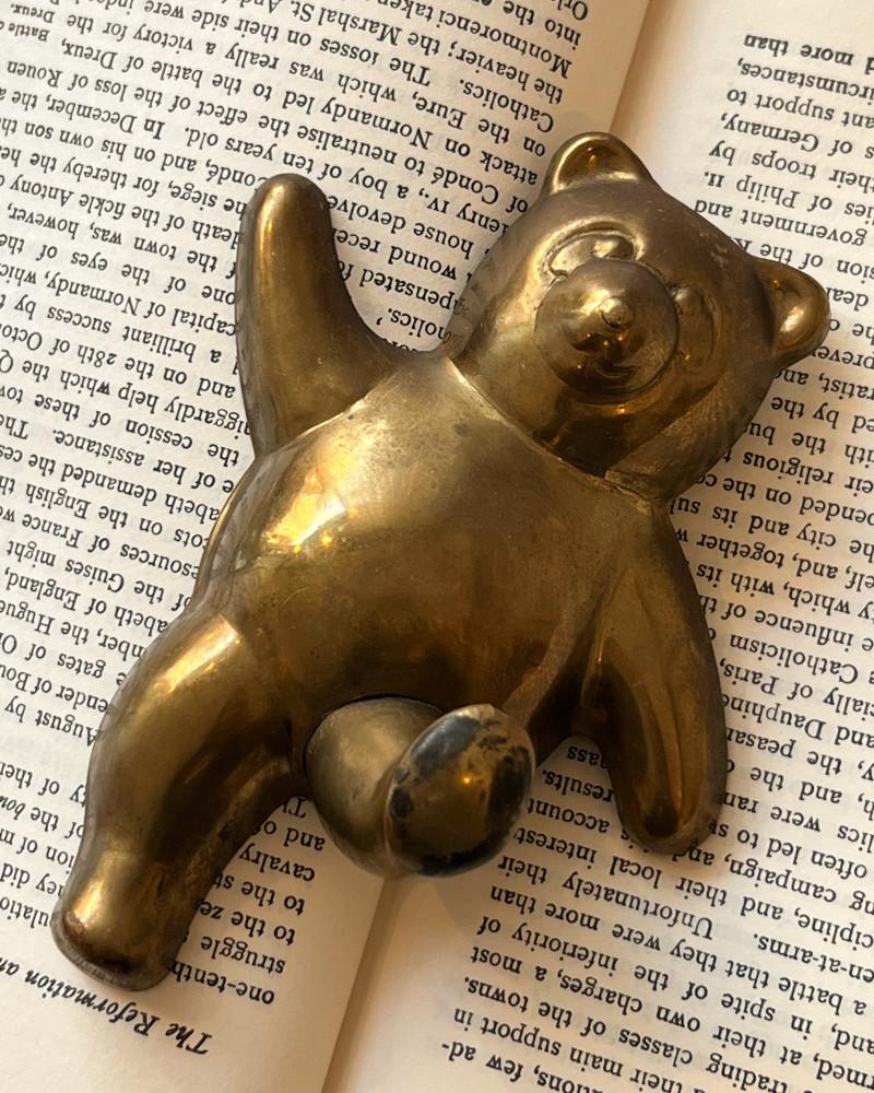 [중고]빈티지 브라스 곰돌이 훅