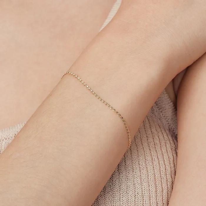 14k 글로우 0.3 체인 팔찌 (14K골드) #BR08