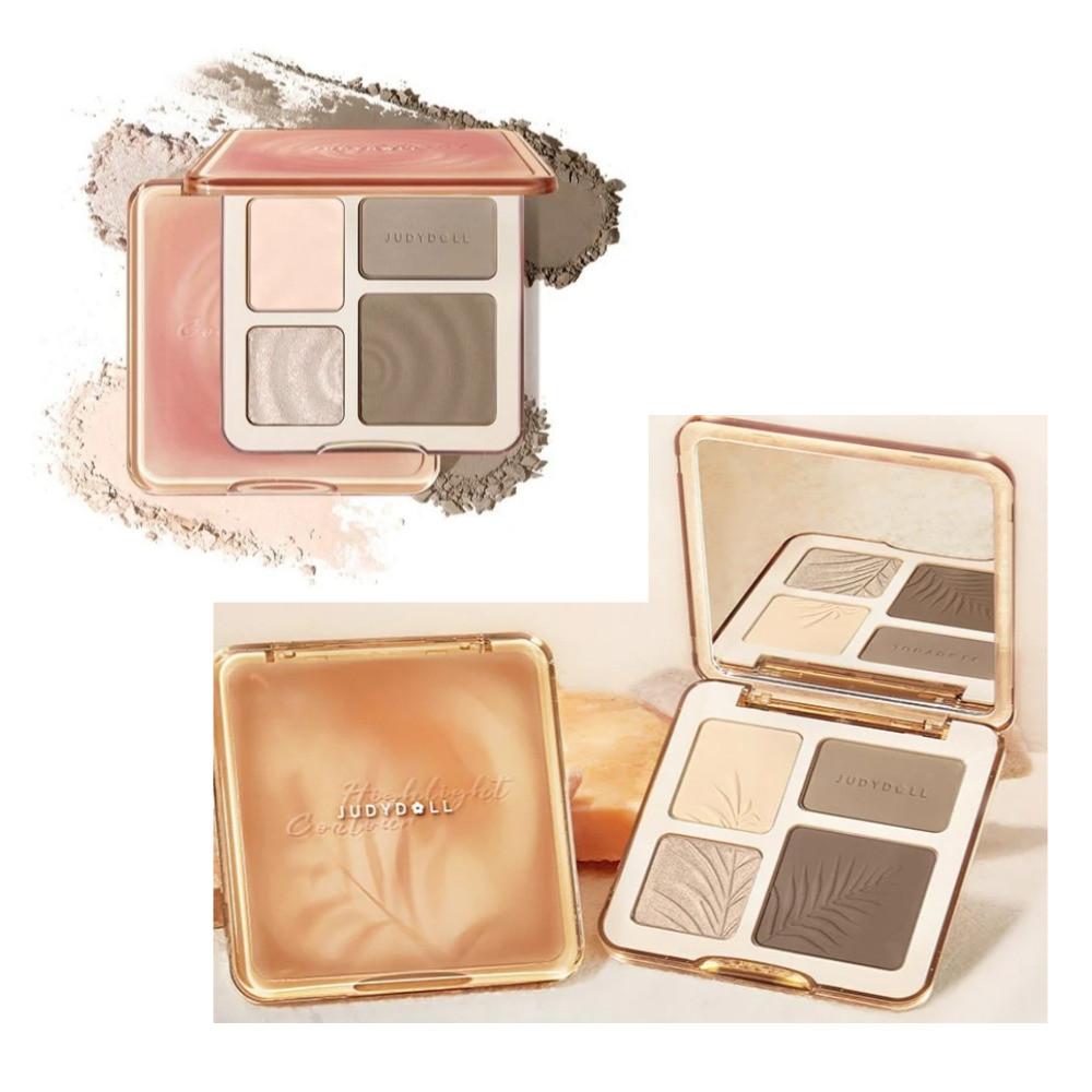 주디돌 2in1 하이라이터 쉐딩 컨투어 팔레트 무펄 1호 2호 웜톤 쿨톤 Judydoll