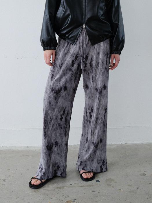 [4차 REORDER] SMUDGE VELOUR BANDING PANTS - GREY