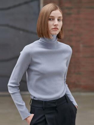 22FN basic turtleneck [A/BL]