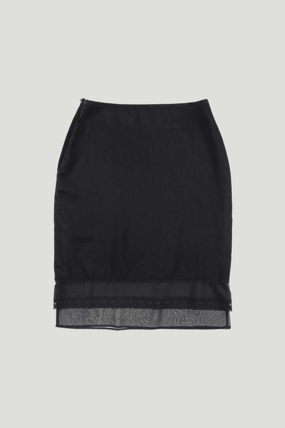 [STILL LETHARDY] LAYERED LACE MIDI SKIRT