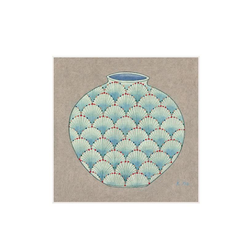 김경희 달항아리 Clam 민화 그림액자 50X50