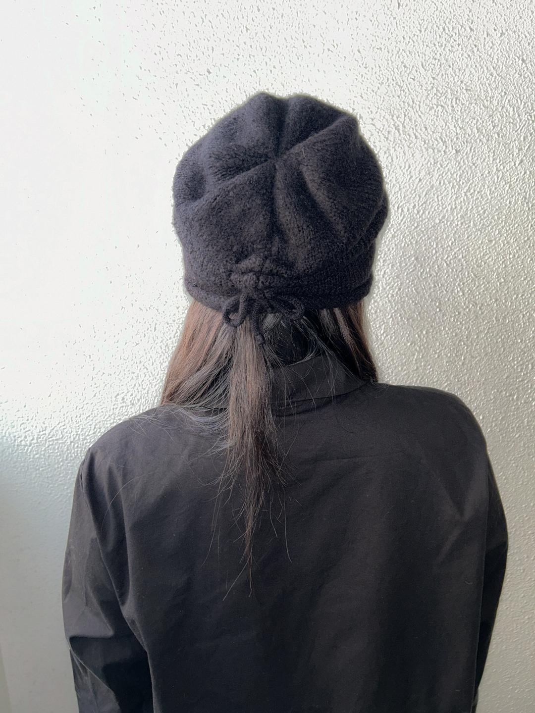 (3color) wool wrinkle beanie