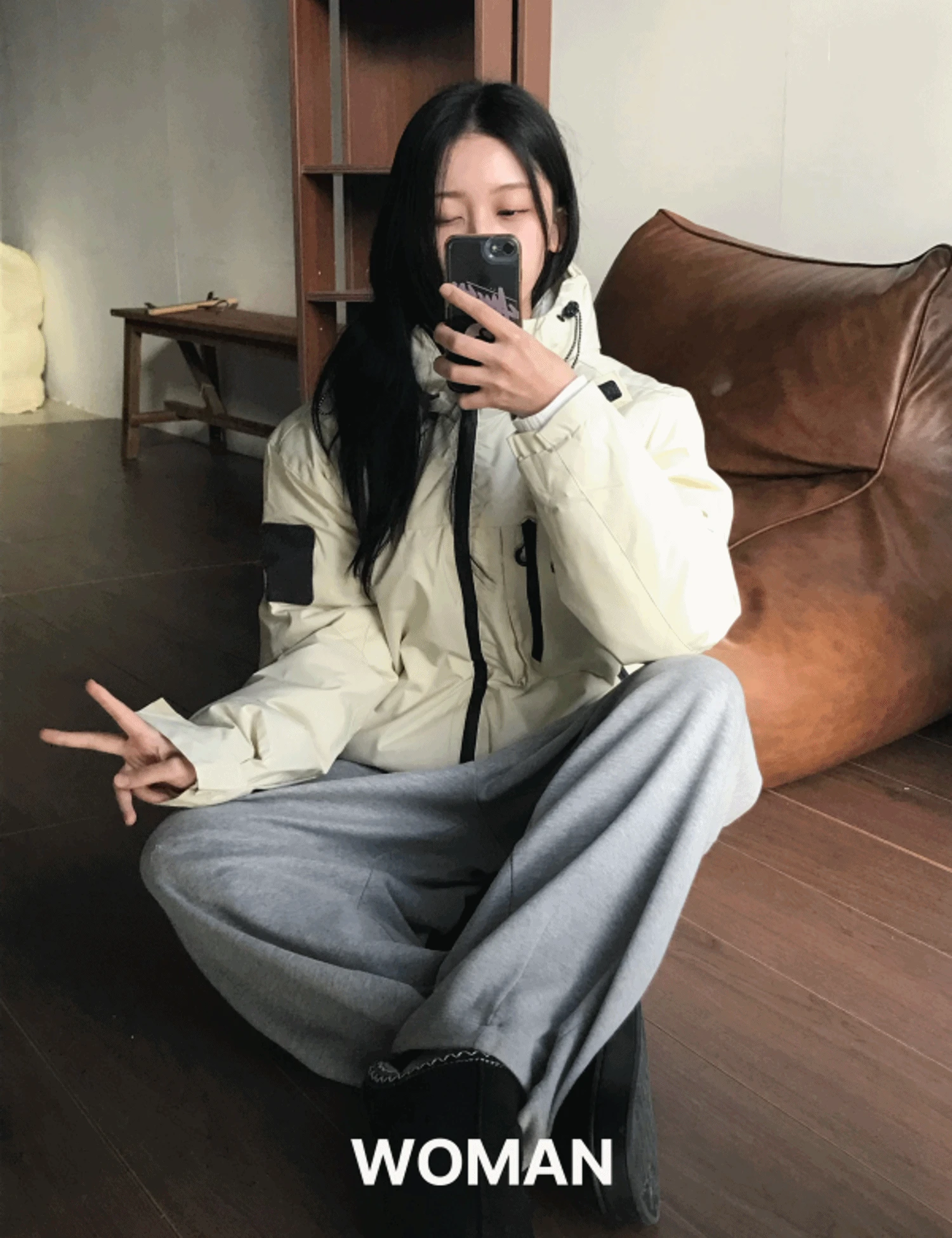 (WOMAN) 헤비 고프코어 패치 패딩