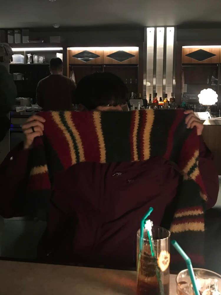 코지 스트라이프 머플러 4C