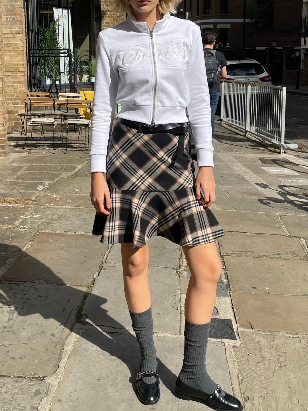 FLARE SKIRT (BLACK CHECK)