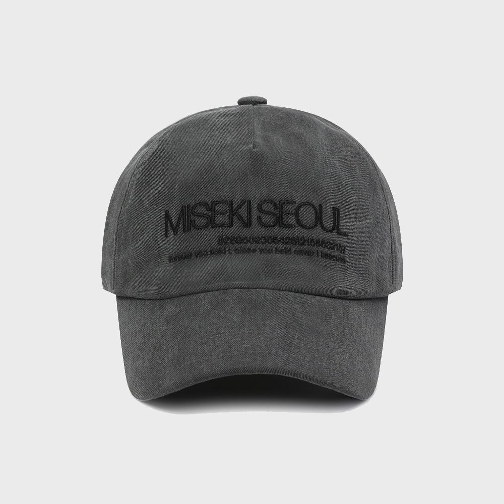 Misekiseoul logo ball cap CHARCOAL