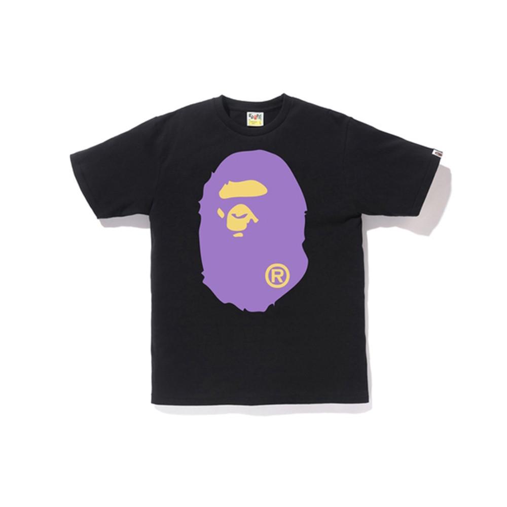 BAPE 컬러스 빅 헤드 로고 남녀공용 반팔티 6종 택1 1F30110057