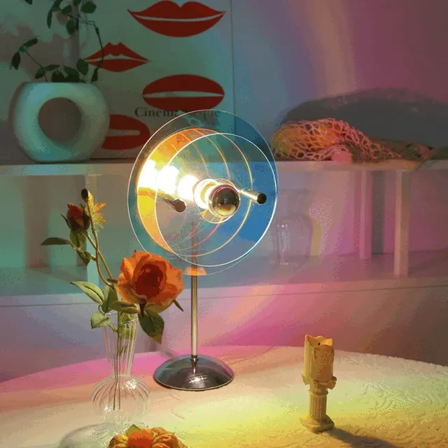 [특가/2color] 써클 레인보우 오로라 무드등 수면등 인테리어조명 수유등 리필전구