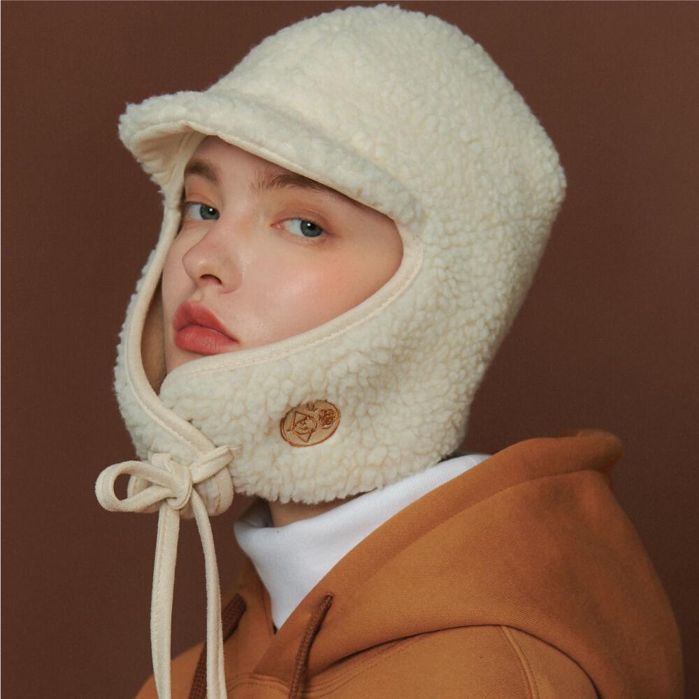 양털 이어플랩 트루퍼 크림