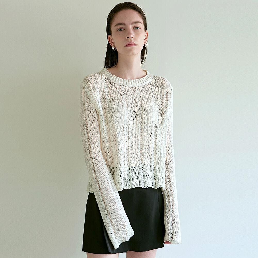 EMBROIDERY LABEL NET KNIT_CREAM