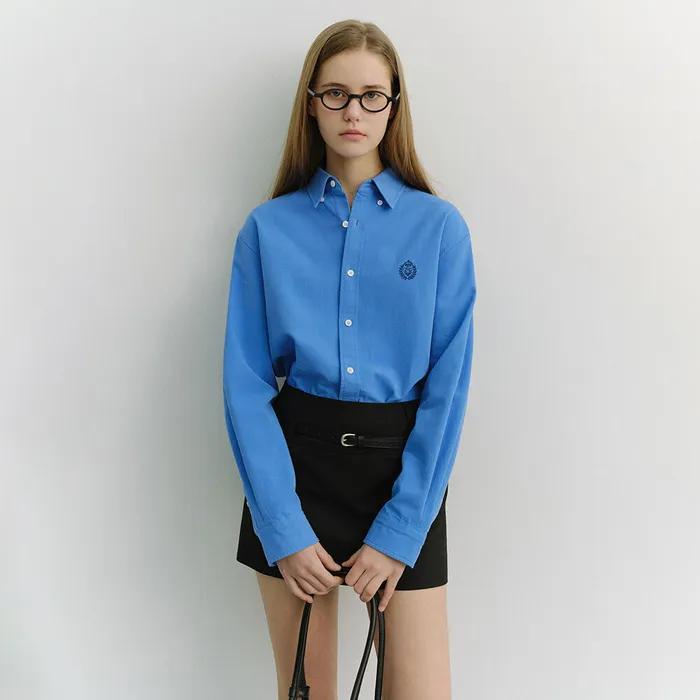 UNISEX CLASSIC BOYFRIEND SHIRT CERULEAN BLUE_UDSH6A103B2