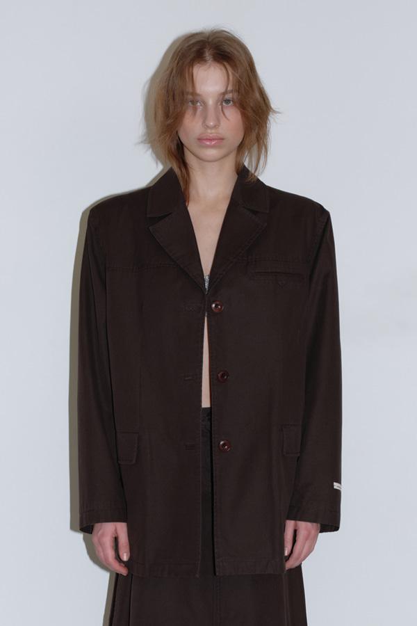 [3/20 예약배송] [LIMITED]CLASSIC COTTON JACKET_DARK CHOCOLATE