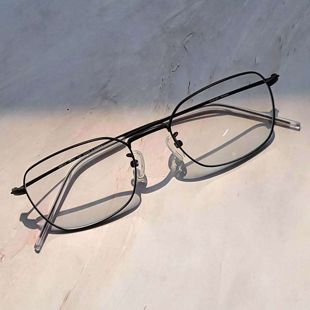 초경량 가벼운 남자 여자 사각 스퀘어 메탈 안경테