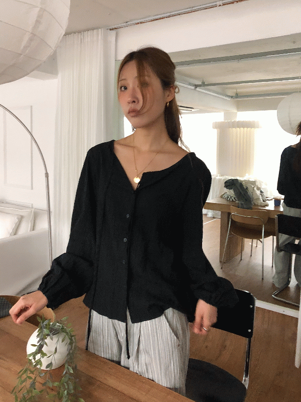 (당일발송) 솔트 스트링 블라우스