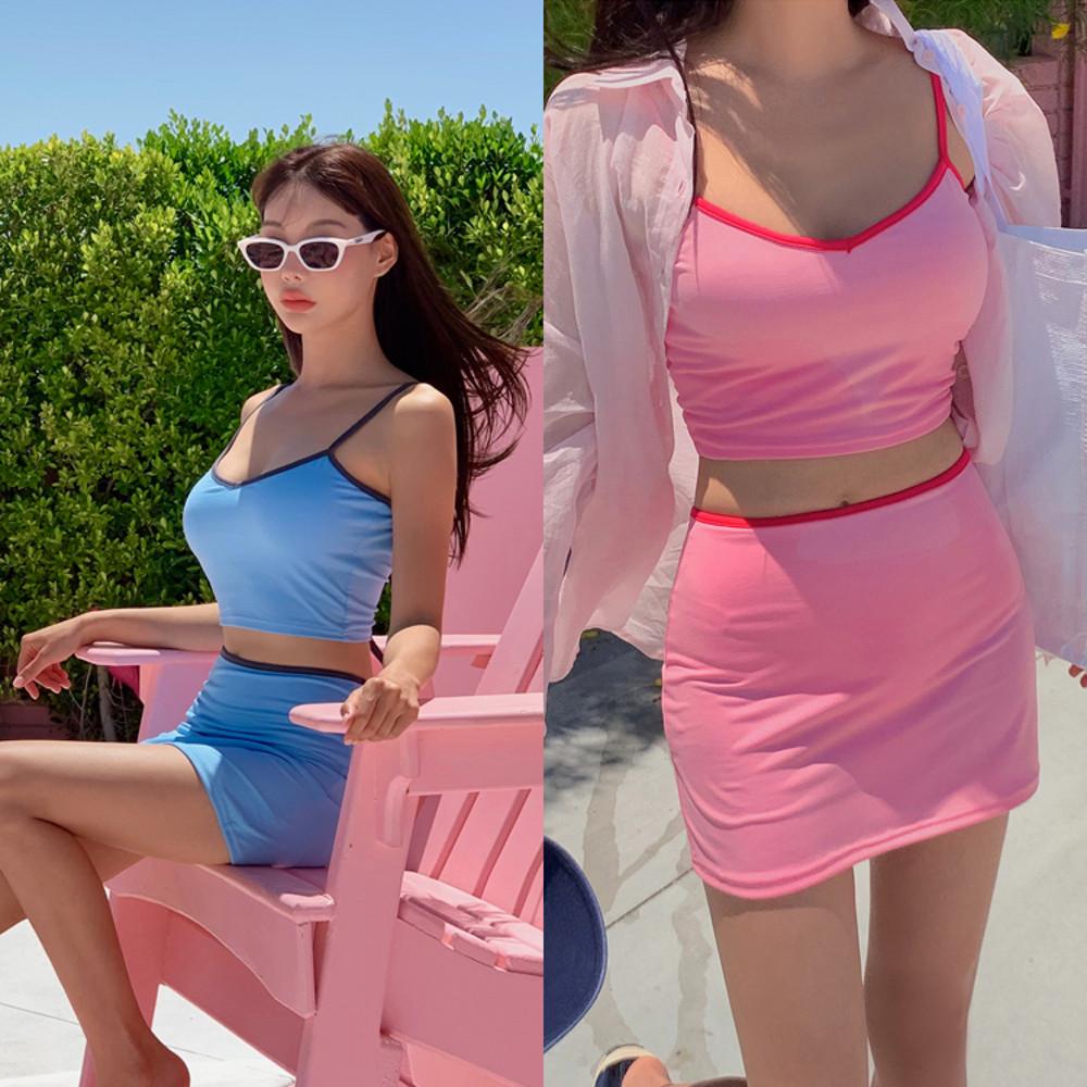 [국내제작,오늘출발&무배]헬로바비키니 #비키니 #투피스치마수영복 #스윔웨어