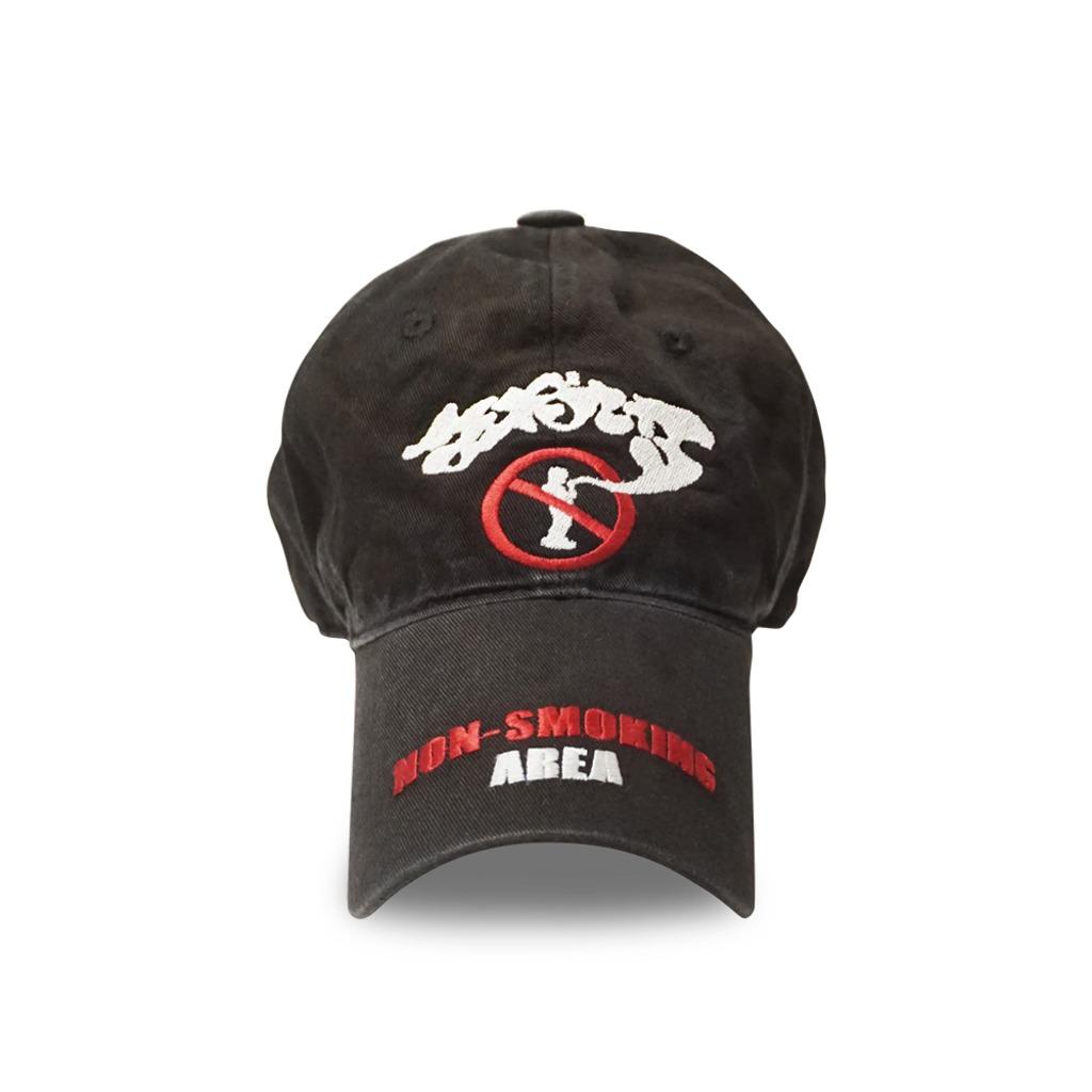 Aoiro Non-Smoking Area Cap Washed Black