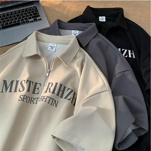 엠보 반집업 카라 반팔 (3 color)