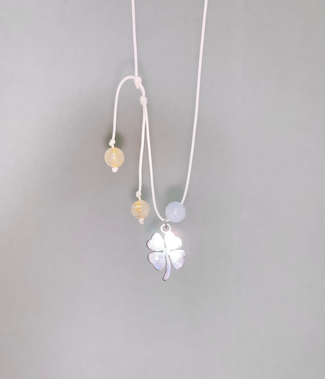 Lucky necklace 🍀 +아쿠아마린