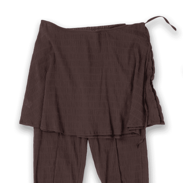 REVERSIBLE LAYERED PANTS[BROWN]