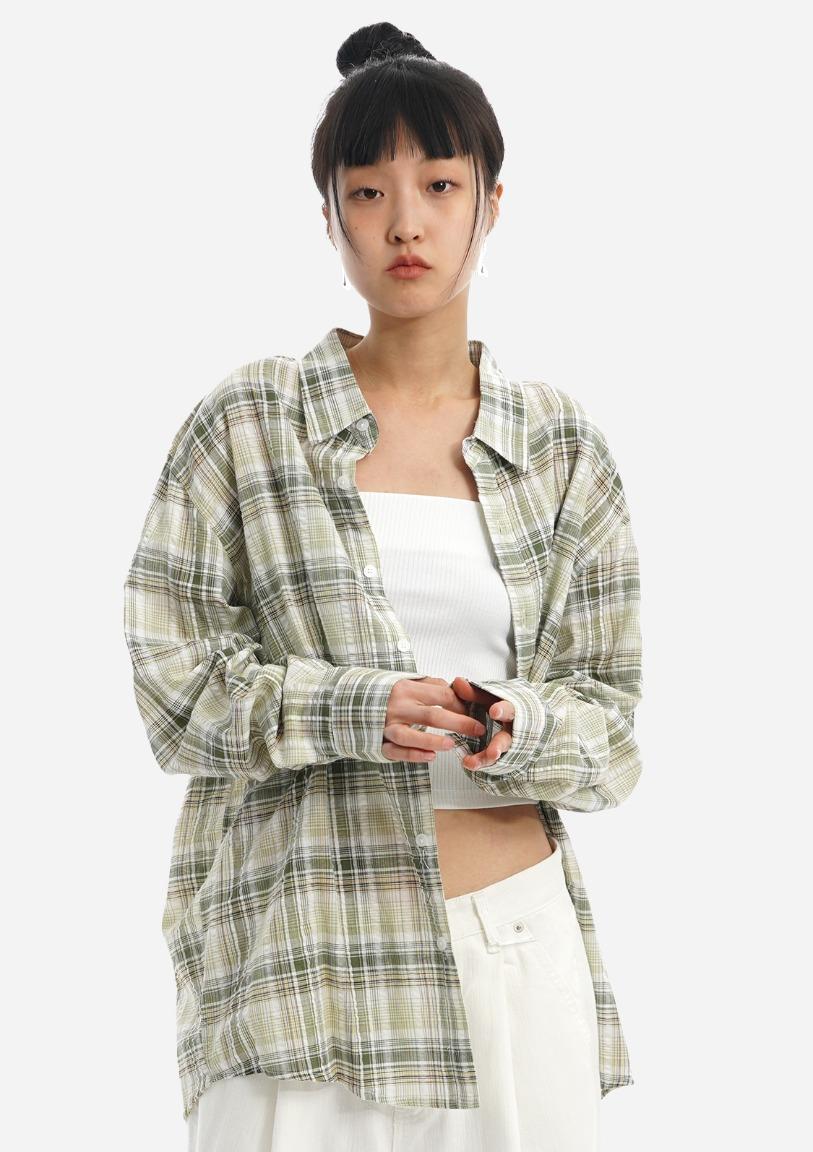 시어서커 보이핏 체크 셔츠 (2 colors)