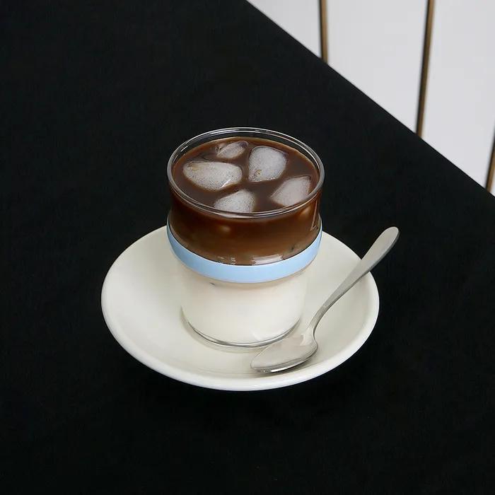 [소로이샵] 컬러밴드 스택 글라스 2size_4P 세트