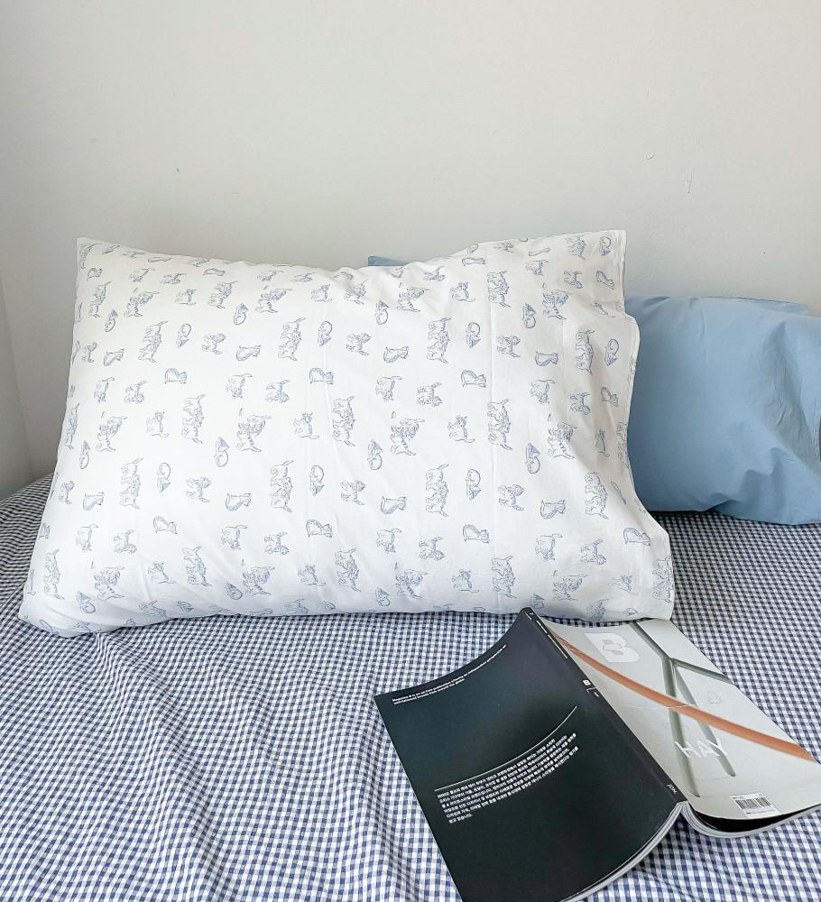 파우더캣 부드러운 60수 순면 자루형 베개커버(40x60/50x70)