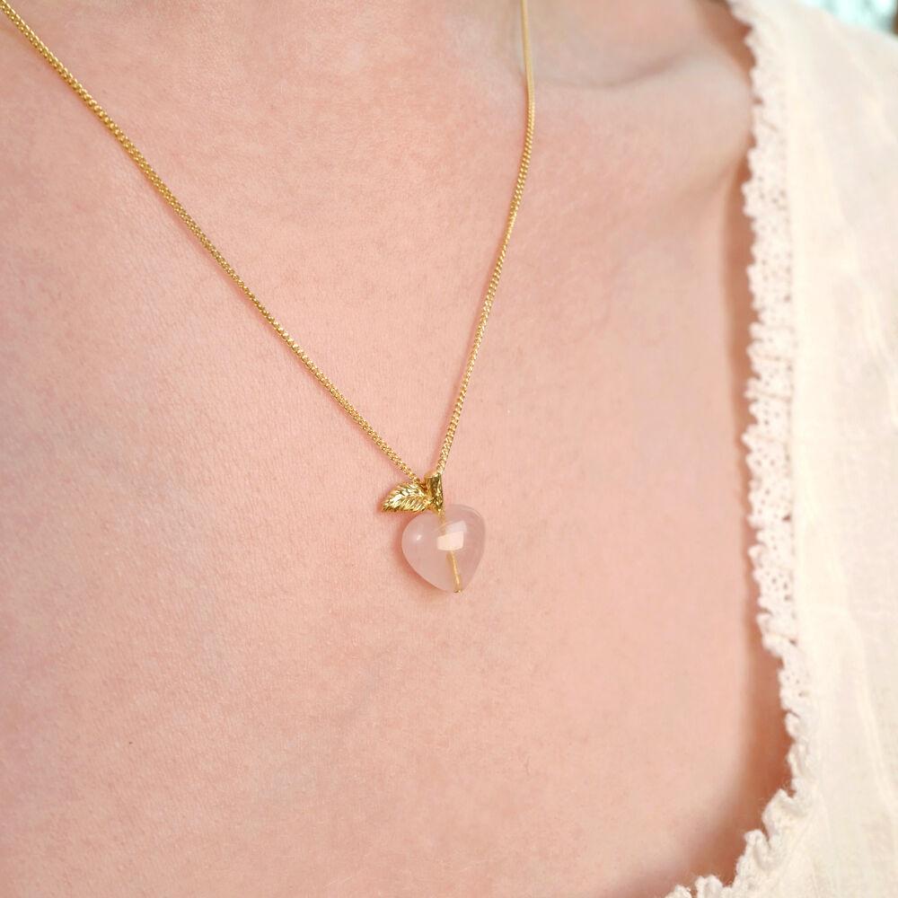 apple heart necklace