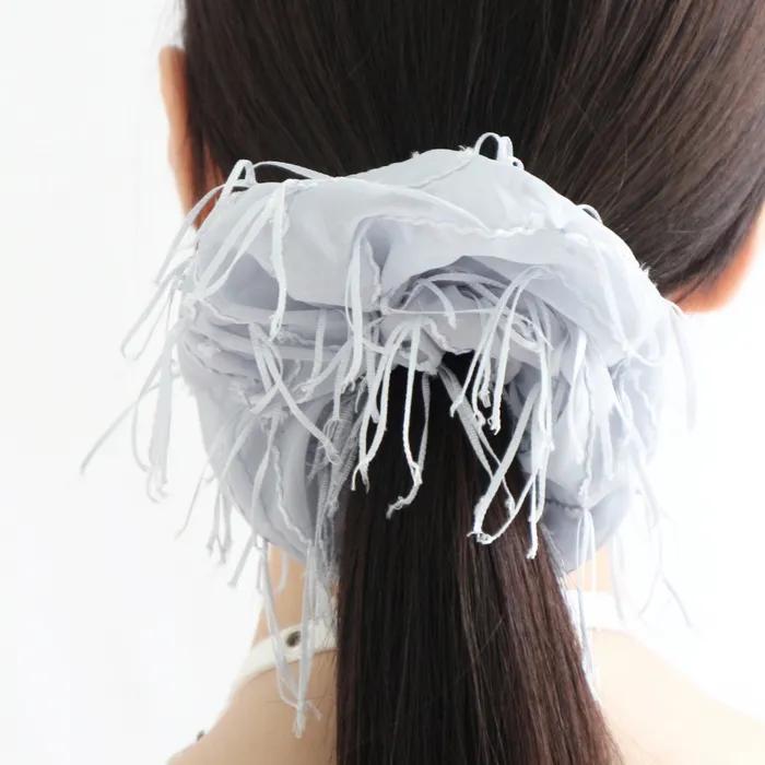 SEE-THROUGH STAMEN SILK SCRUNCHIE (3COLOR)