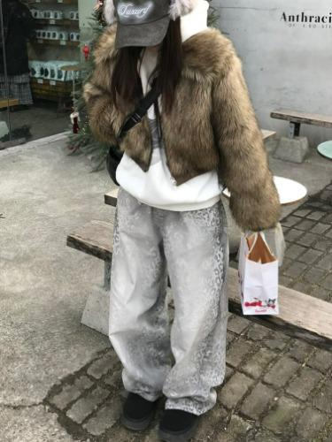 갱갱샵 ♨주문폭주♨ #실버 화이트 레오 와이드 데님 (당일 배송)