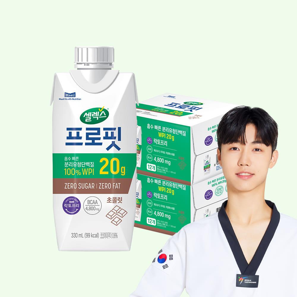 셀렉스 프로핏 WPI 초콜릿 드링크 1박스+1박스 [330ml x 총 24팩]