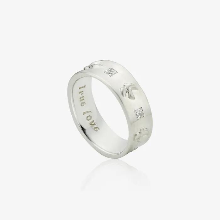[주문제작] Fede square ring, ICE (Satin finish)