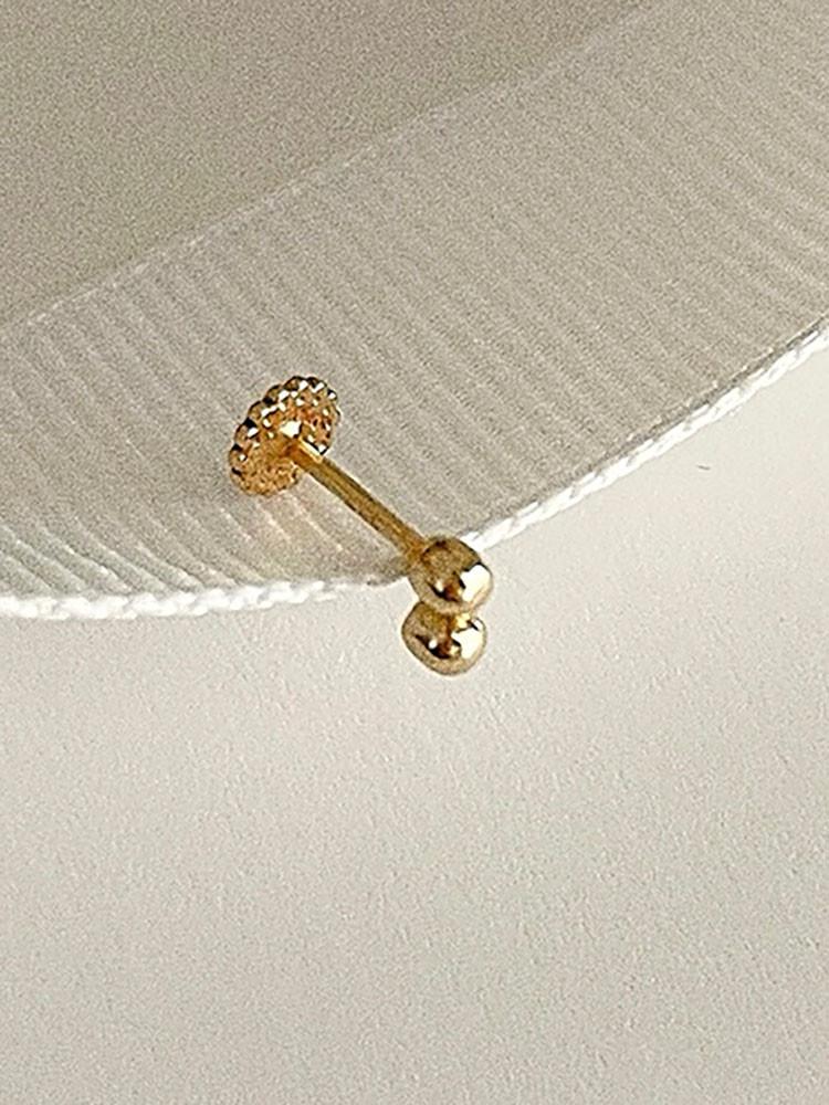 14k 투 볼 라블렛 피어싱 금 귀걸이 트라거스