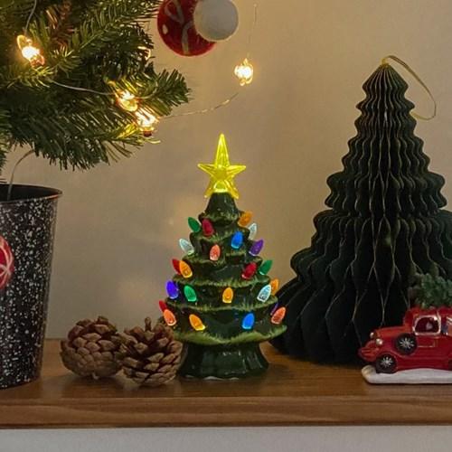 세라믹 크리스마스 무드등 조명오브제 1개입 [세라믹크리스마스트리]