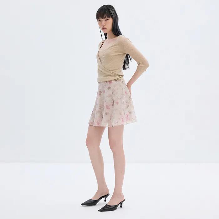 Flower Lace Skirt_Pink