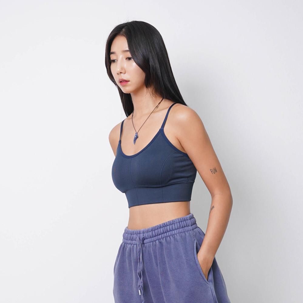 유주얼 요가 크롭 노와이어 브라탑 스포츠 브라 브라렛