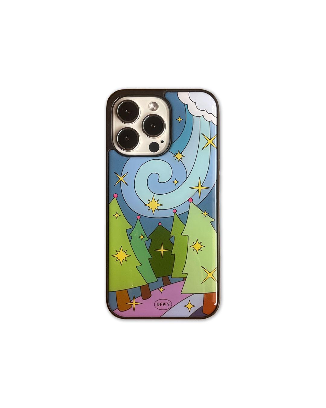 winter forest phone case
