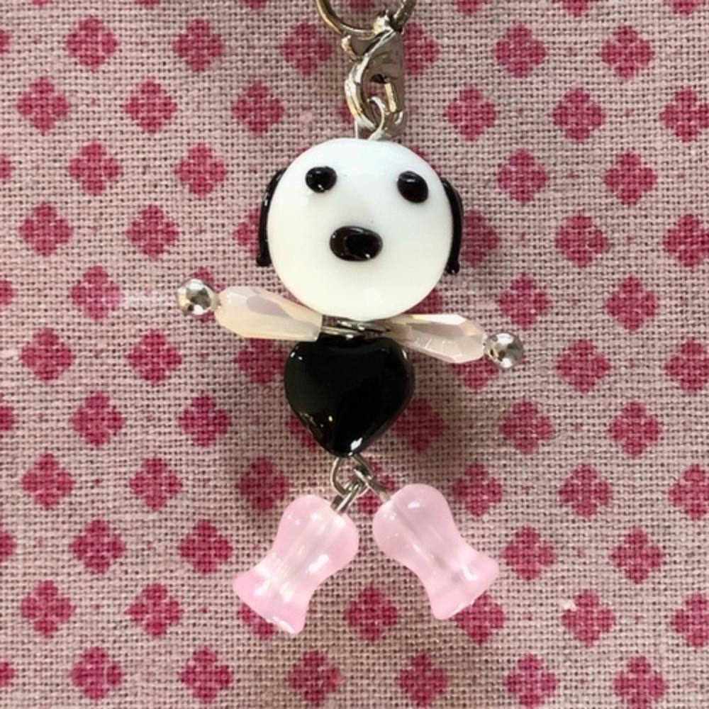 [강아지 커플 키링] 하찮은 귀여운 관절인형 바둑이 핸드폰줄 마을엔