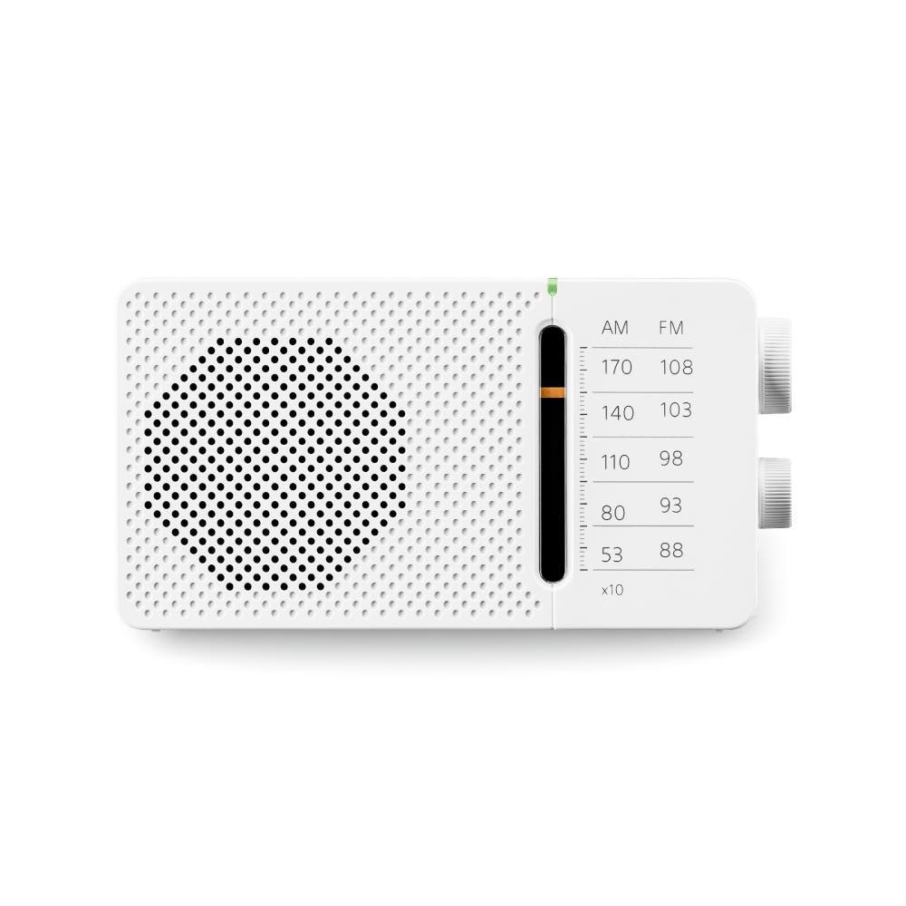 산진 SR-36 아날로그 휴대용 라디오 화이트