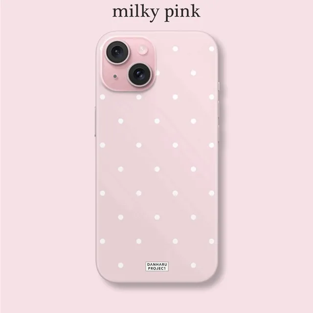 milky polka dot pattern pink ver. 밀키 핑크 딸기우유 땡땡이 패턴 케이스 폰케이스 점박이 패턴 아이폰 갤럭시 전기종 가능