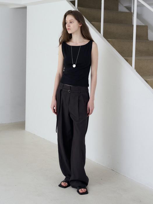 더블벨티드 트라우저 D/Charcoal