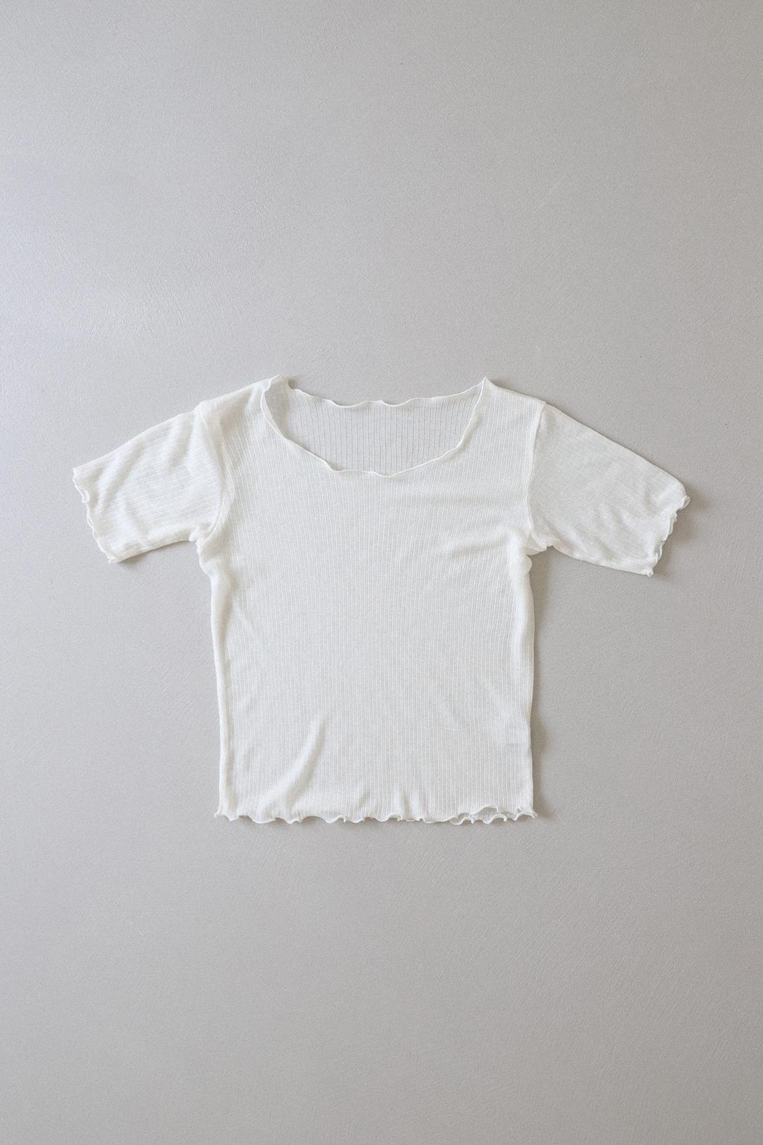 RELAXED RIB TEE - IVORY
