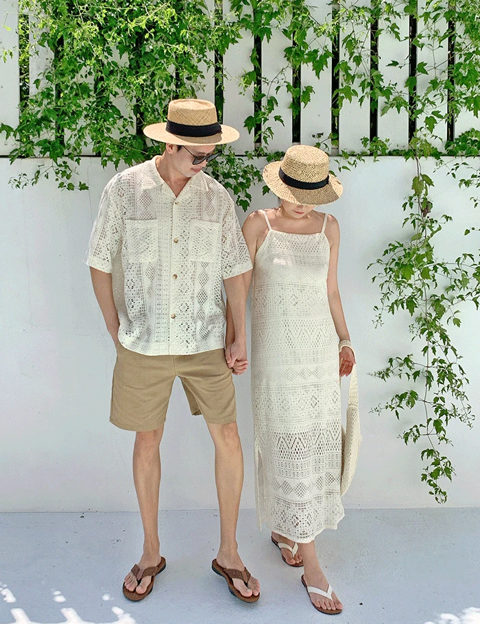 [펀칭🐚] 몰디브 커플 비치웨어 -당일출고