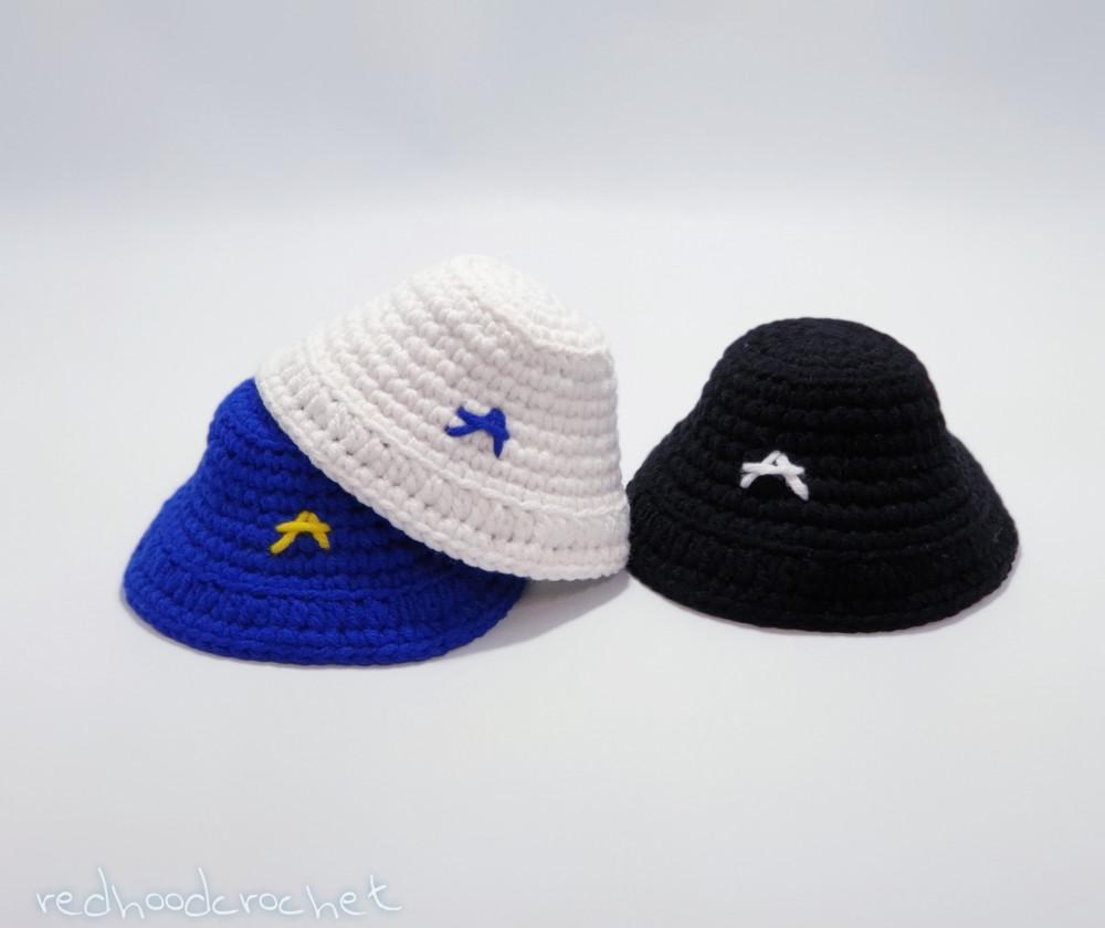 10cm 인형옷 - 버킷햇 / 솜뭉치 인형 핸드메이드 뜨개 모자