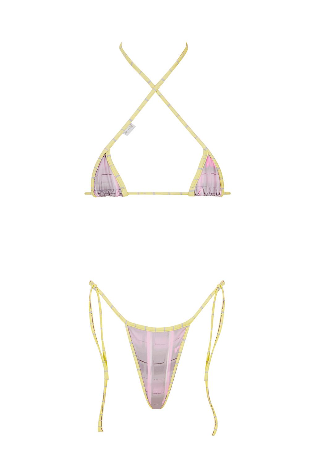 PYTHON MINI CUPS+THONG SQUARES BIKINI SET