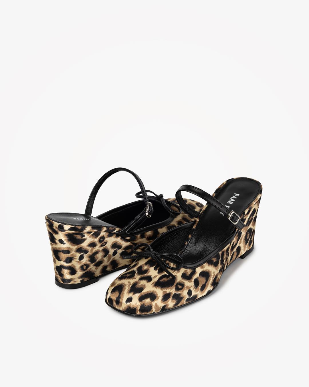 PP BALLET HEELS (SATIN LEOPARD)