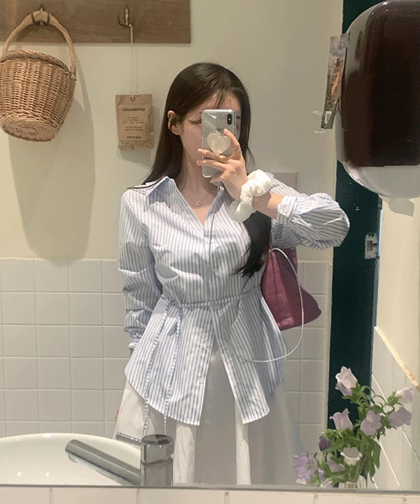 스트랩 코튼 셔츠 남방 nb