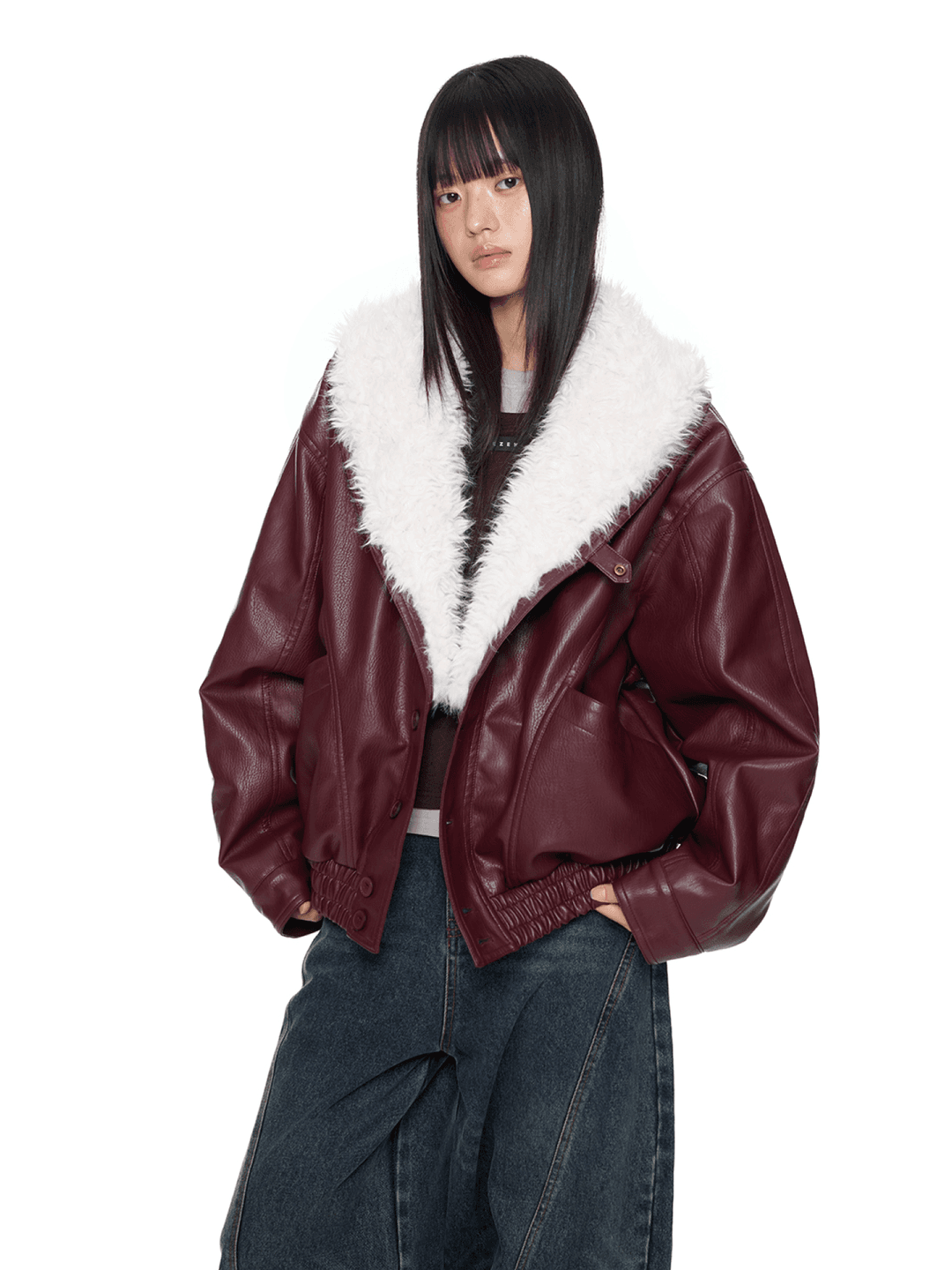 EZEK loose-fit fur jacket